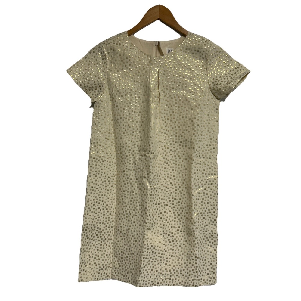gap gold dress Kids Girls XL Metallic Front Pleat‎ Lined Holiday Zipper [CODE: APPSPEEDY15] SPEEDY SHIPPING A